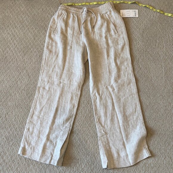 NWT: Athleta Retreat Linen High Rise Wide Leg Pant - Small - Picture 1 of 7